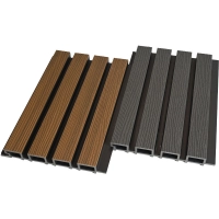 Deska Kompozytowa Lamelowa DARK TEAK/CZARNY, 219x2900 mm, faktura falista, half co-extrusion (0,63 m²)