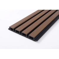 Deska Kompozytowa Lamelowa DARK TEAK/CZARNY, 219x2900 mm, faktura falista, half co-extrusion (0,63 m²)