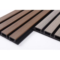 Deska Kompozytowa Lamelowa DARK TEAK/CZARNY, 219x2900 mm, faktura falista, half co-extrusion (0,63 m²)