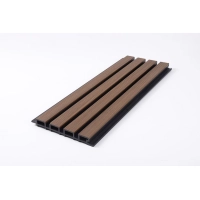 Deska Kompozytowa Lamelowa DARK TEAK/CZARNY, 219x2900 mm, faktura falista, half co-extrusion (0,63 m²)