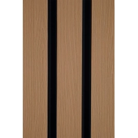 Deska Kompozytowa Lamelowa KLON/CZARNY, 219x2900 mm, faktura falista, half co-extrusion (0,63 m²)