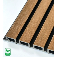 Deska Kompozytowa Lamelowa TEAK/CZARNY, SZCZOTKOWANA struktura, 219x2900 mm, dwukolorowy (0,63 m²)