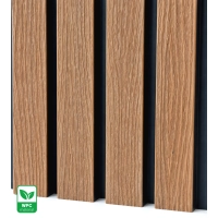 Deska Kompozytowa Lamelowa TEAK/CZARNY, 219x2900 mm, faktura falista, półkoekstruzja (0,63 m²)