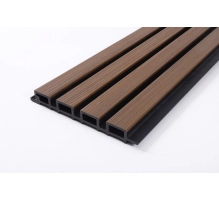 Deska Kompozytowa Lamelowa DARK TEAK/CZARNY, 219x2900 mm, faktura falista, half co-extrusion (0,63 m²)