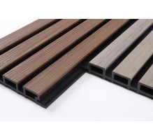 Deska Kompozytowa Lamelowa DARK TEAK/CZARNY, 219x2900 mm, faktura falista, half co-extrusion (0,63 m²)