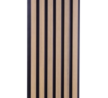 Panel elewacyjny WPC, 223x26x2900 mm, JASNY DĄB z czarnymi fugami, 6 kratek (0,64 m²)