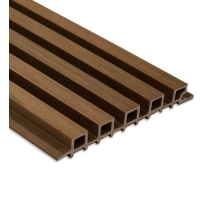 Panel elewacyjny WPC TEAK TWIX MINI, 5 listew, 217x2900 mm, struktura szczotkowana