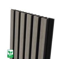 Panel elewacyjny WPC TWIX SLIM, SZARY z czarnymi fugami, 6 wąskich listew (0,64 m²)