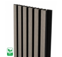 Panel elewacyjny WPC TWIX SLIM, SZARY z czarnymi fugami, 6 wąskich listew (0,64 m²)