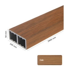 WPC fasadni lamel LT-04A, 3D žitni les, AURORA, 100x50x2900 mm