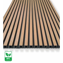 Panel elewacyjny WPC TWIX SLIM, JASNY DĄB z czarnymi fugami, 6 wąskich listew (0,64 m²)