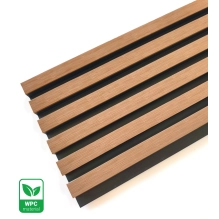 Panel elewacyjny WPC TWIX SLIM, JASNY DĄB z czarnymi fugami, 6 wąskich listew (0,64 m²)