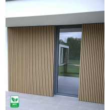 Panel elewacyjny WPC, 219x2900 mm, dwa kolory, JASNY DĄB & CZARNY (0,63 m²)