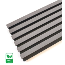 Panel elewacyjny WPC TWIX SLIM, SZARY z czarnymi fugami, 6 wąskich listew (0,64 m²)