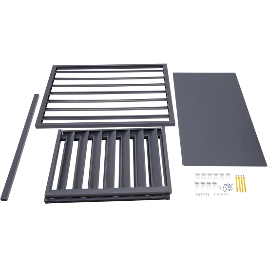 Osłona klimatyzatora zewnętrznego, antracyt, 120x150x80 cm