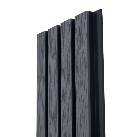 Deska Kompozytowa Lamelowa SZARY/CZARNY, 219x2900 mm, faktura falista, half co-extrusion (0,63 m²)