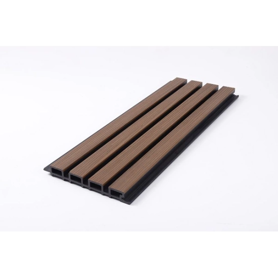 Deska Kompozytowa Lamelowa DARK TEAK/CZARNY, 219x2900 mm, faktura falista, half co-extrusion (0,63 m²)