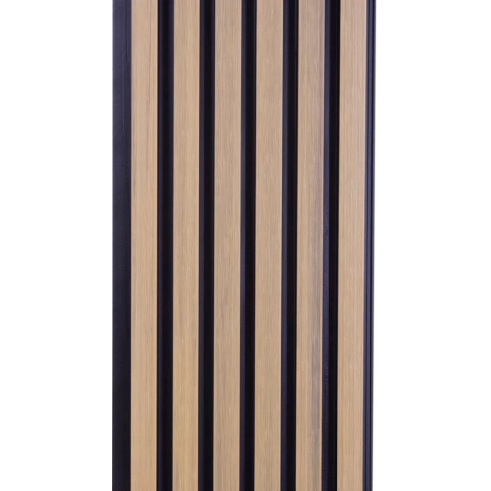 Panel elewacyjny WPC, 223x26x2900 mm, JASNY DĄB z czarnymi fugami, 6 kratek (0,64 m²)