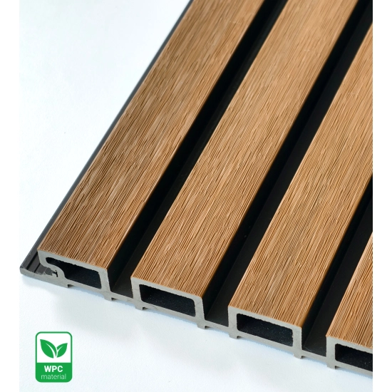 Deska Kompozytowa Lamelowa TEAK/CZARNY, SZCZOTKOWANA struktura, 219x2900 mm, dwukolorowy (0,63 m²)