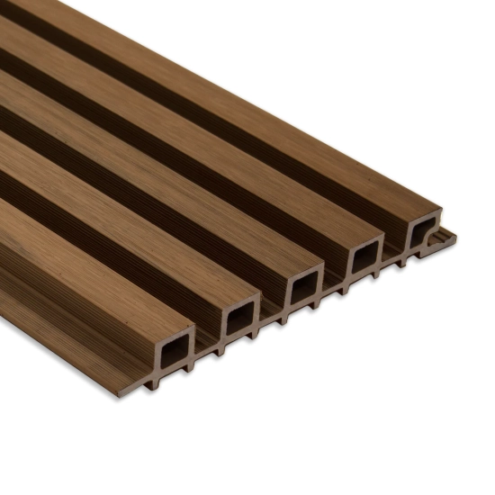 Panel elewacyjny WPC TEAK TWIX MINI, 5 listew, 217x2900 mm, struktura szczotkowana