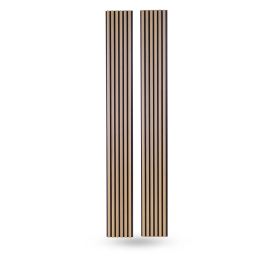 Panel elewacyjny WPC, 223x26x2900 mm, JASNY DĄB z czarnymi fugami, 6 kratek (0,64 m²)